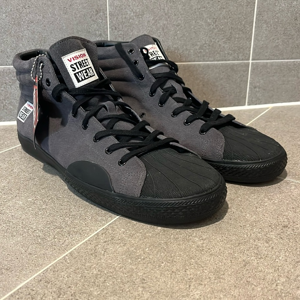 Vision Street Wear VSW Suede Hi Shoes Sneakers Skateboard Skate BMX grey Mens 13